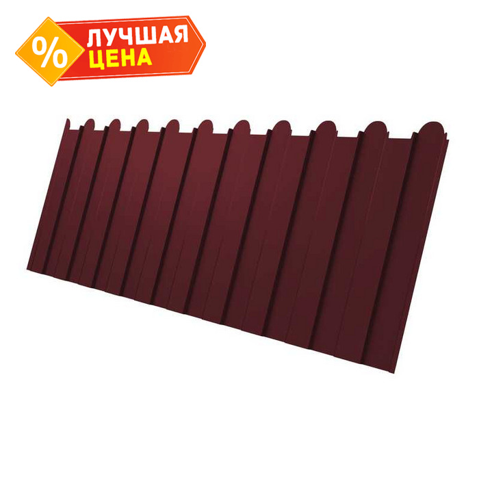 Профлист Grand Line фигурный C8A Drap 0.45 мм RAL 3005 Красное Вино