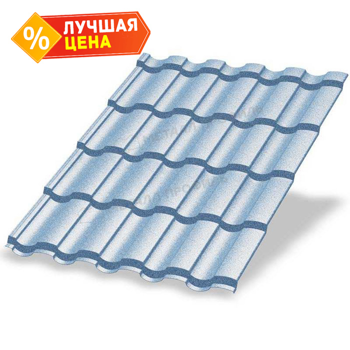 Металлочерепица Металл-Профиль Монтекристо-XL 0,5 PURMAN® Galmei Сиреневый металлик