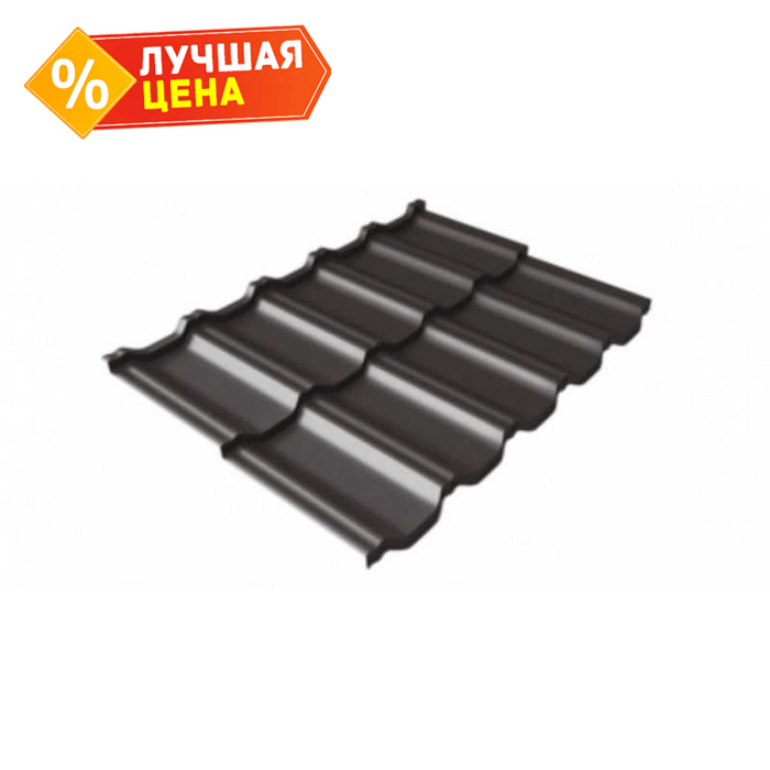 Металлочерепица Grand Line Kvinta Uno (Квинта Уно) 0,45 Drap ST RR 32 Серо-зеленый