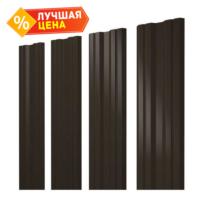 Штакетник Twin Grand Line 0,45 Drap RR 32 Темно-Коричневый