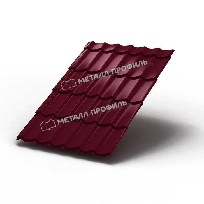 Металлочерепица Металл-Профиль Ламонтерра XL 0,5 PURETAN® RR 29 Вишня - фото №1