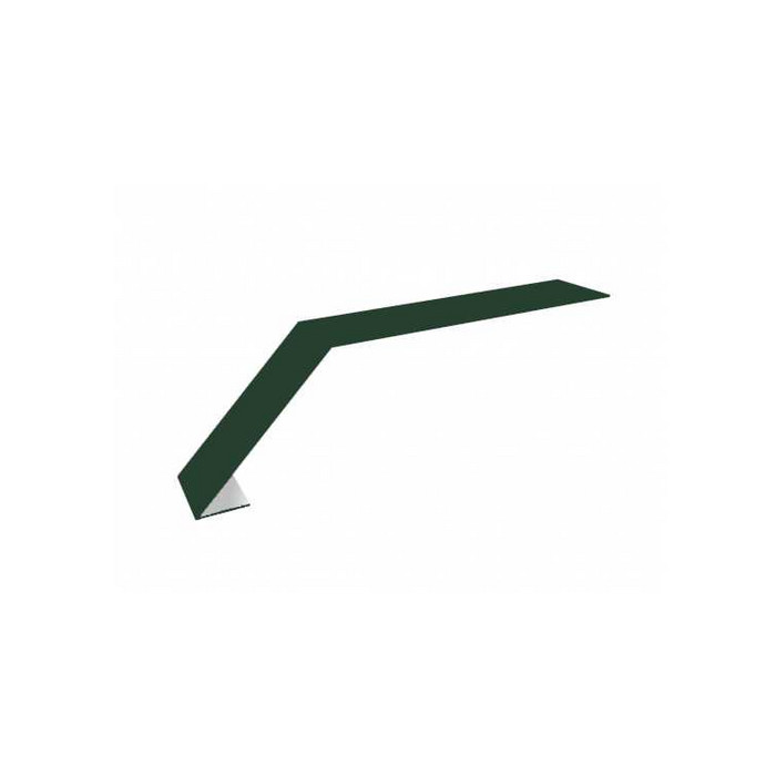 Планка капельник 100х60 0,5 GreenСoat Pural с пленкой RR 11 темно-зеленый (RAL 6020 хромовая зелень) - фото №1