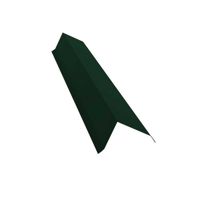 Планка торцевая 80х100 0,5 GreenCoat Pural BT с пленкой RR 11 темно-зеленый (RAL 6020 хромовая зелень) - фото №1