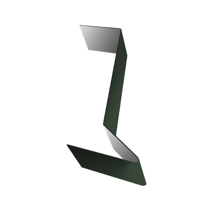 Планка примыкания для мягкой кровли 0,5 GreenСoat Pural с пленкой RR 11 темно-зеленый (RAL 6020 хромовая зелень) - фото №1