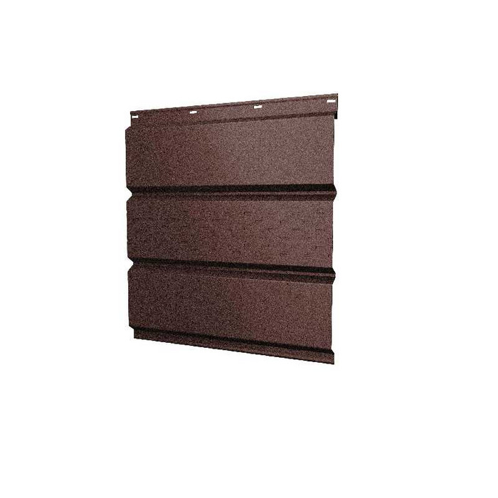Софит металлический центральная перфорация 0,5 GreenCoat Pural BT, matt с пленкой RR 887 шоколадно-коричневый (RAL8017 шоколад) - фото №1