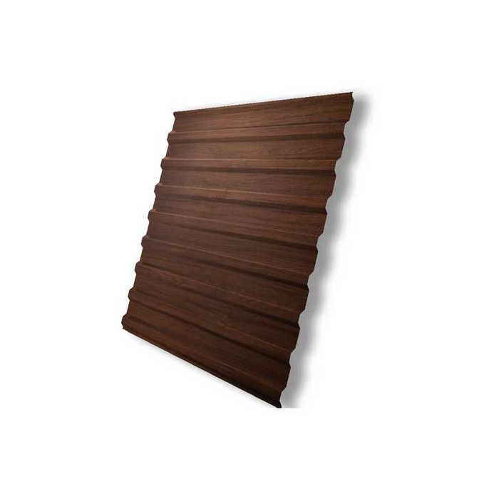 Профлист Grand Line С20В Print Elite 0.45 мм Choco Wood